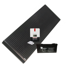 Solpaket 180W - inkl batteri -för enkel installation med integrerad spoiler
