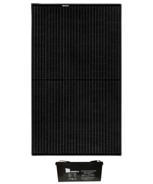 Solpaket 300W - inkl batteri för fritidshus