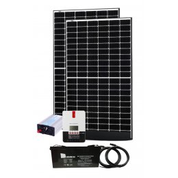 Solpanelspaket för stuga - 230V 300W 750Wp