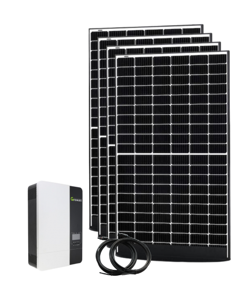 Startpaket Growatt SPF5000ES, med solpaneler, med eller utan batteri - till villa eller stuga