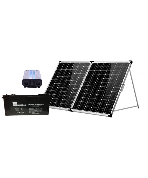 Solpaket nödel - Medium - 230V 600W 100Ah