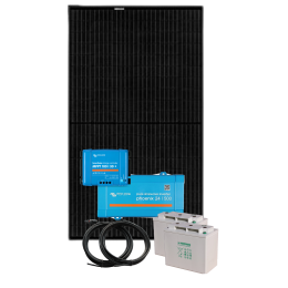 Solpaket proffs 1200W 230V - för aktiv användning och lång livslängd - inkl batteri, regulator, växelriktare