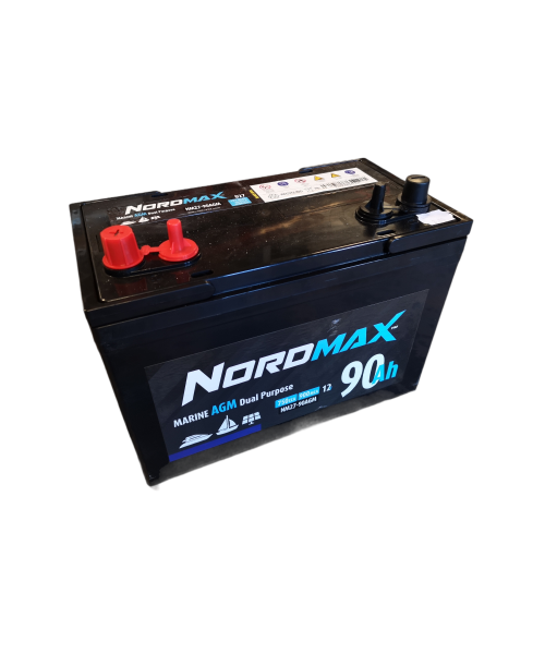 Nordmax AGM Marin 12V 90Ah, dubbla poler