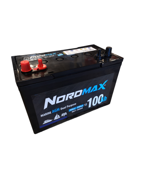 Nordmax AGM Marin 12V 100Ah, dubbla poler