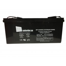 Solorderbatteri AGM 200Ah