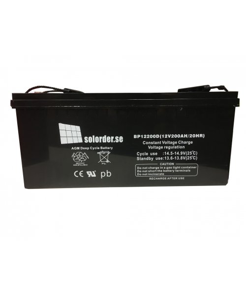 Solorderbatteri AGM 250Ah