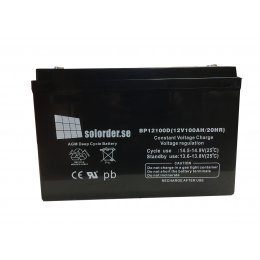 Solorderbatteri AGM 100Ah