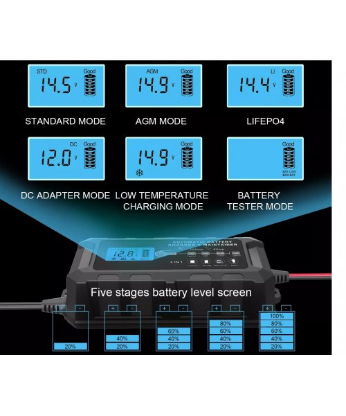 Smart batteriladdare 12V 10A